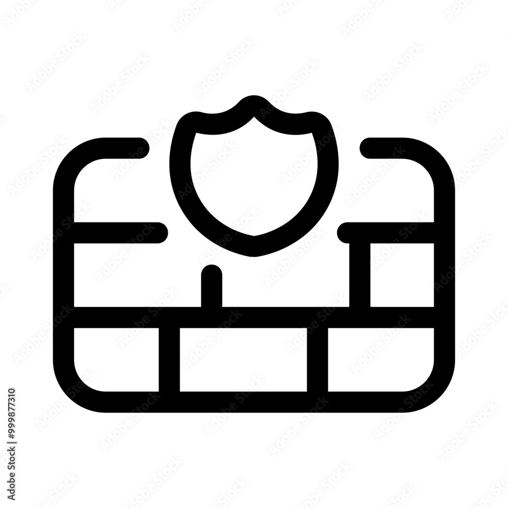 firewall trusted icon with line style, perfect for user interface projects firewall trusted icon with line style, perfect for user interface projects