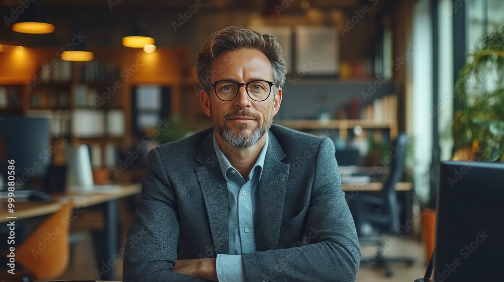 Professional Business Portrait in a Cozy Setting Professional Business Portrait in a Cozy Setting
