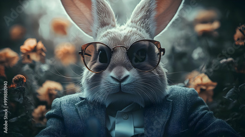 A Dapper Rabbit in Glasses ...