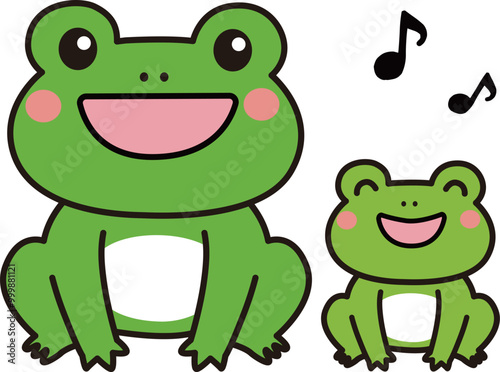 親子かえる