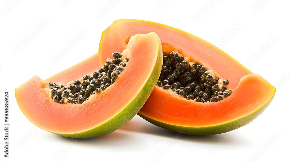 papaya isolated on white background papaya isolated on white background