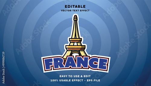 france editable logotype with modern and simple style