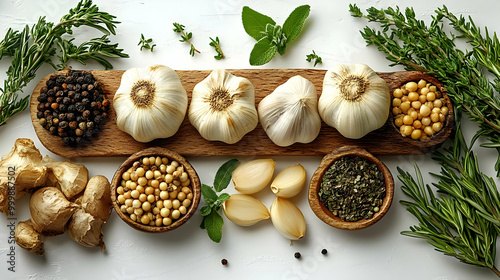 Garlic, Ginger, and Spices:...