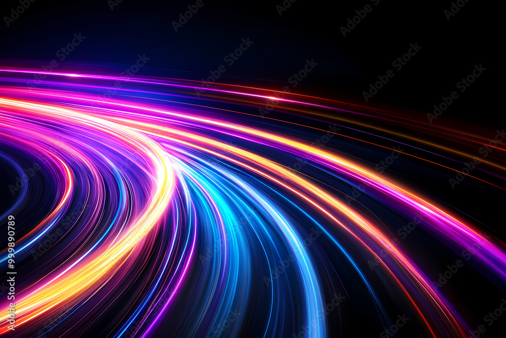 A colorful, swirling line of light that appears to be moving. The colors are bright and vibrant, creating a sense of energy and excitement A colorful, swirling line of light that appears to be moving. The colors are bright and vibrant, creating a sense of energy and excitement