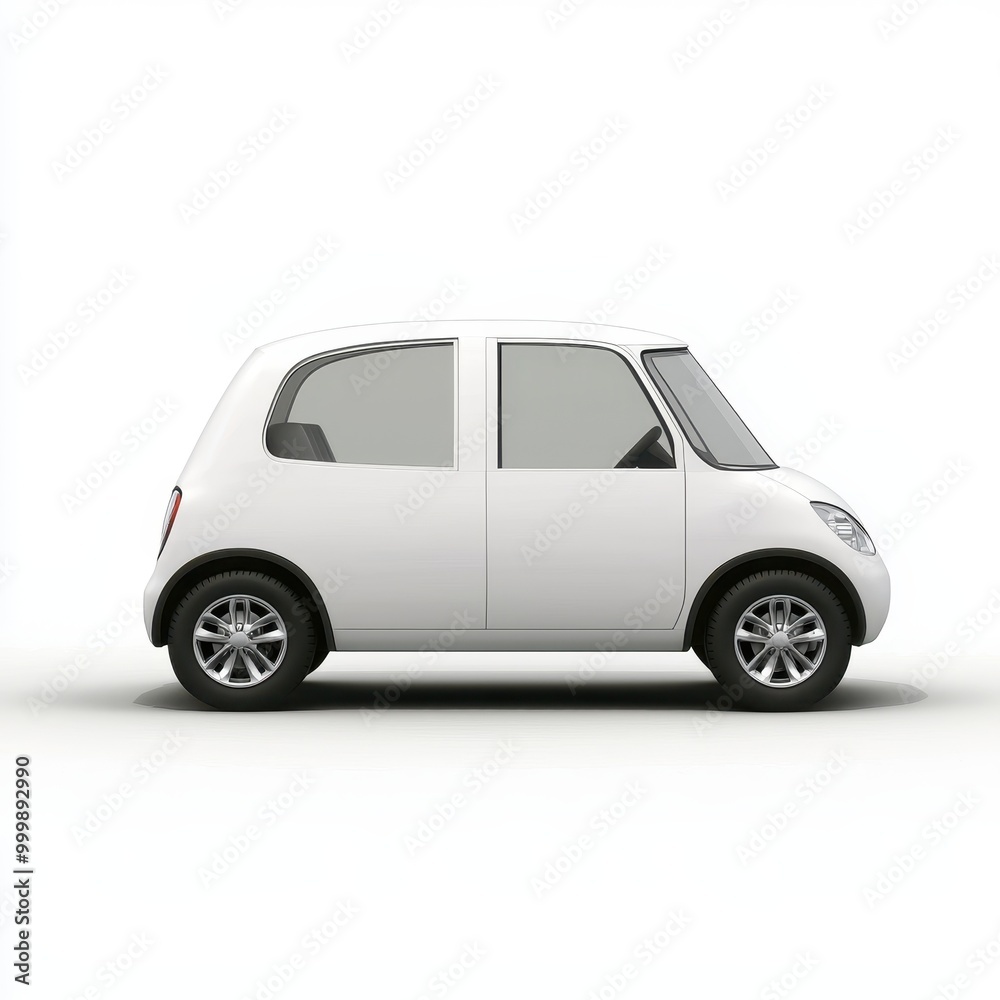 Compact Electric Golf Cart on White Background Compact Electric Golf Cart on White Background
