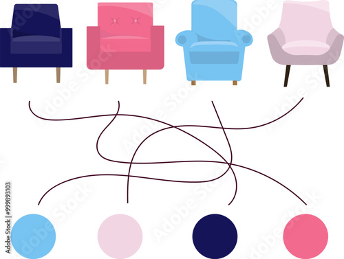 A child's game. guess .A child's play for development. Vector illustration