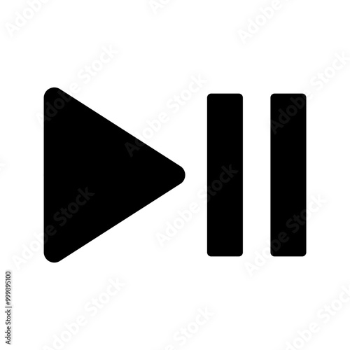 Play and pause button Vector icon color editable