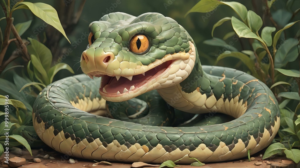 Fototapeta premium snake in the grass