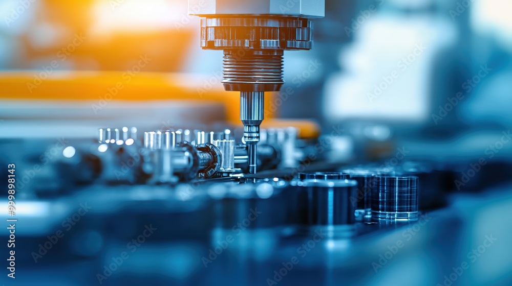 Close-Up of Injection Molding Machine in Action Close-Up of Injection Molding Machine in Action