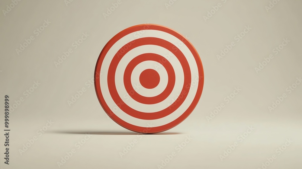 A red and white target on a gray background. A red and white target on a gray background.