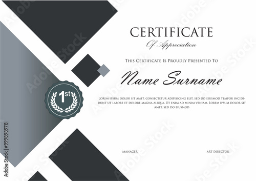 vector award certificate design. certificate vector art. popular certificate vector, abstract geometric certificate vector. incredible  certificate vector. icon