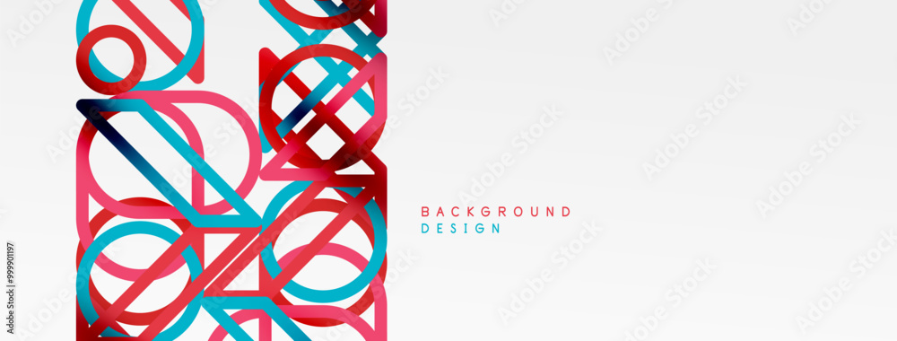Abstract background - colorful geometric shapes composition made of lines. Technology or business digital template Abstract background - colorful geometric shapes composition made of lines. Technology or business digital template