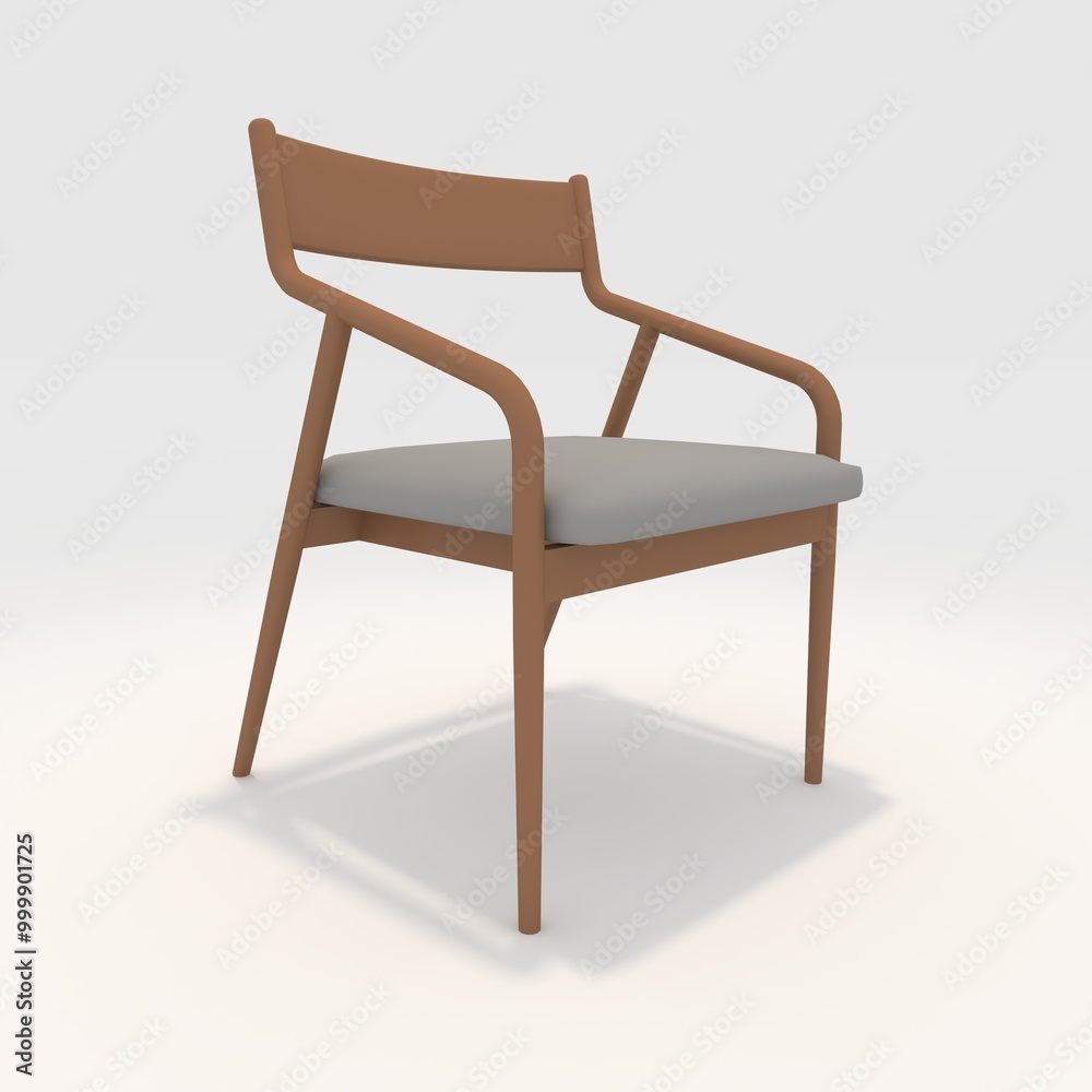 Fototapeta premium 3d render armchair design element. Furniture Collection