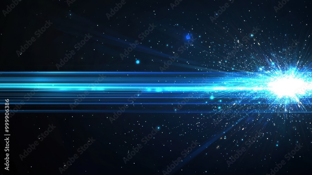 Obraz premium Blazing Bursts of Electrifying Energy Igniting Futuristic Digital Landscape