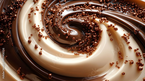 Swirling Chocolate and Crea...