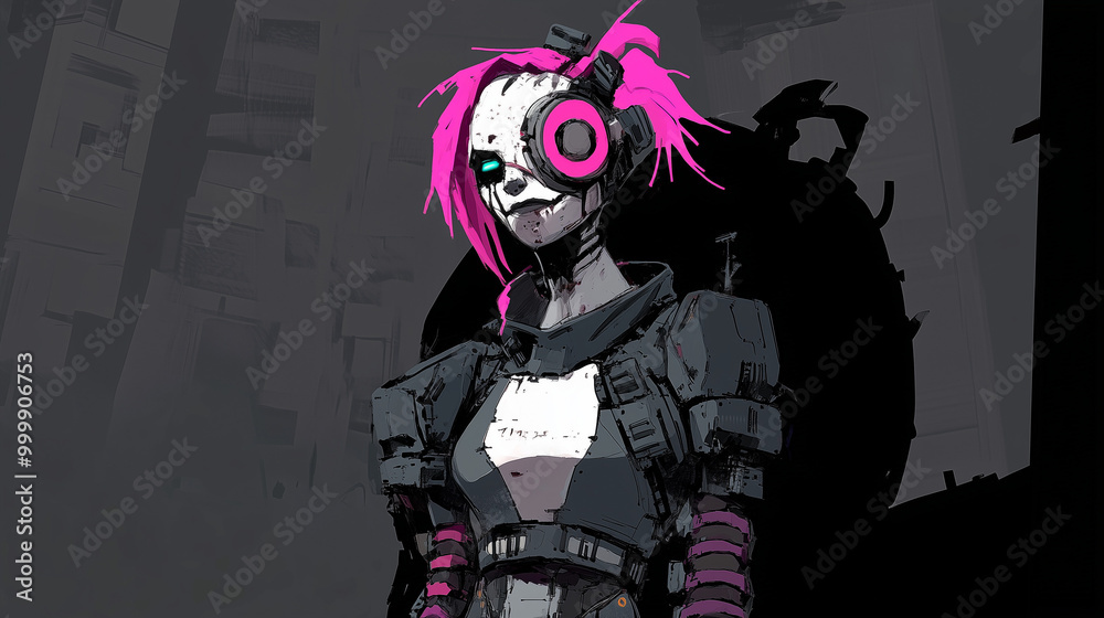 cyberpunk futuristic punk lady cyborg cyberpunk futuristic punk lady cyborg
