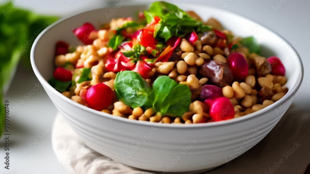 Deliciously colorful salad in a bowl Deliciously colorful salad in a bowl