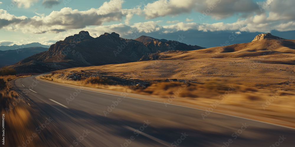 Scenic mountain highway with a clear blue sky, perfect backdrop for automobile advertising. Captivating landscape featuring winding roads and breathtaking views for car enthusiasts. Scenic mountain highway with a clear blue sky, perfect backdrop for automobile advertising. Captivating landscape featuring winding roads and breathtaking views for car enthusiasts.