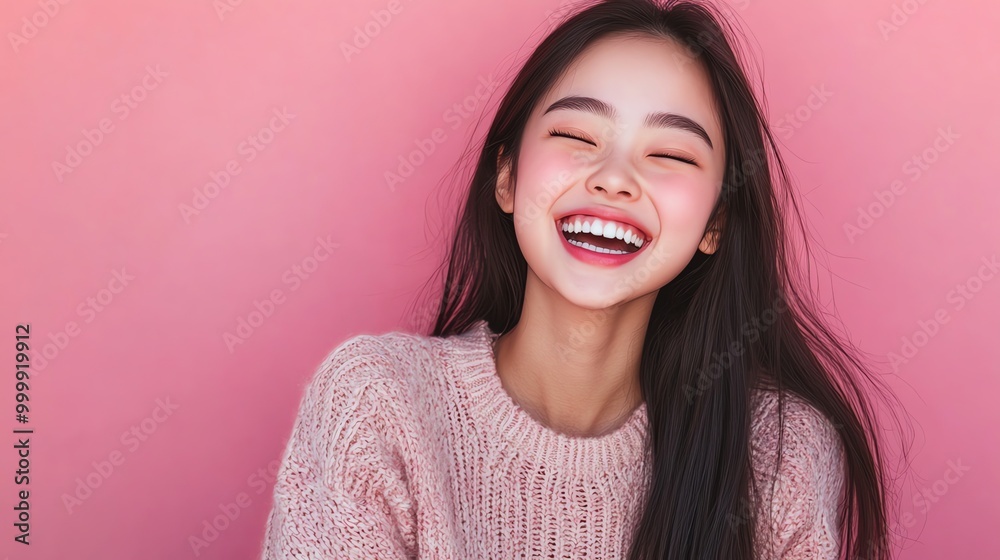 A young woman with long, dark hair smiles at the camera. A young woman with long, dark hair smiles at the camera.