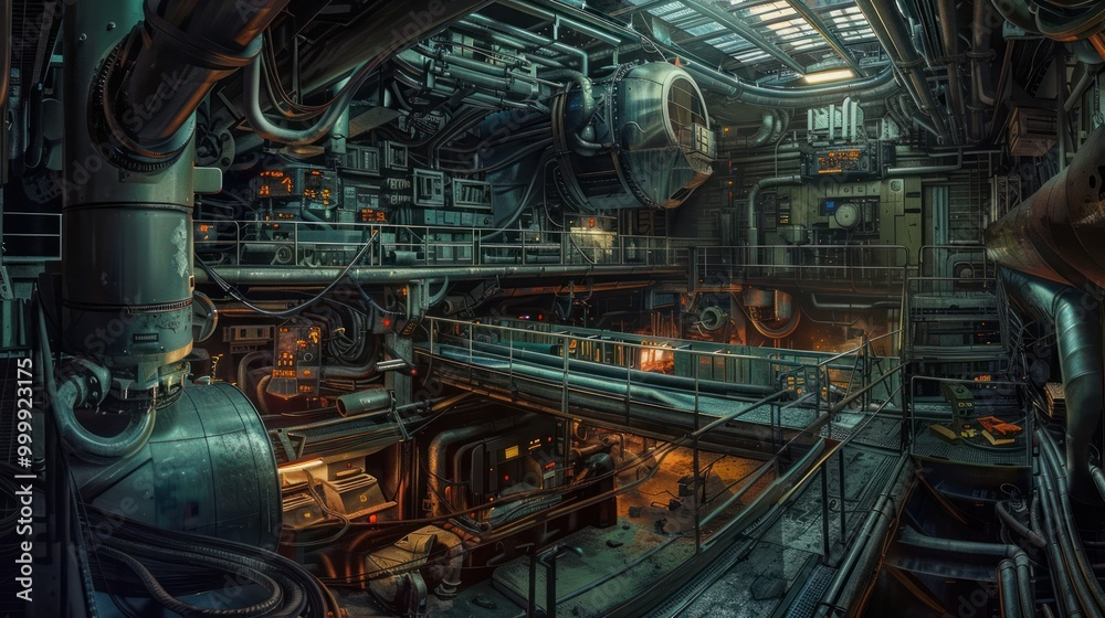 Futuristic Industrial Interior Futuristic Industrial Interior
