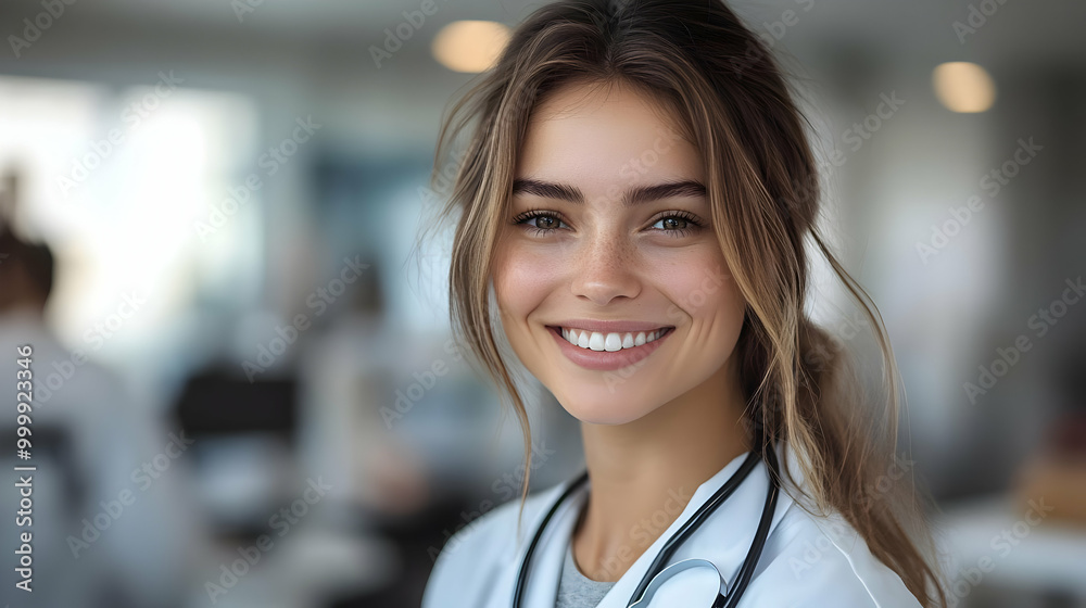 Smiling Doctor with Stethoscope, Happy Healthcare Worker Smiling Doctor with Stethoscope, Happy Healthcare Worker