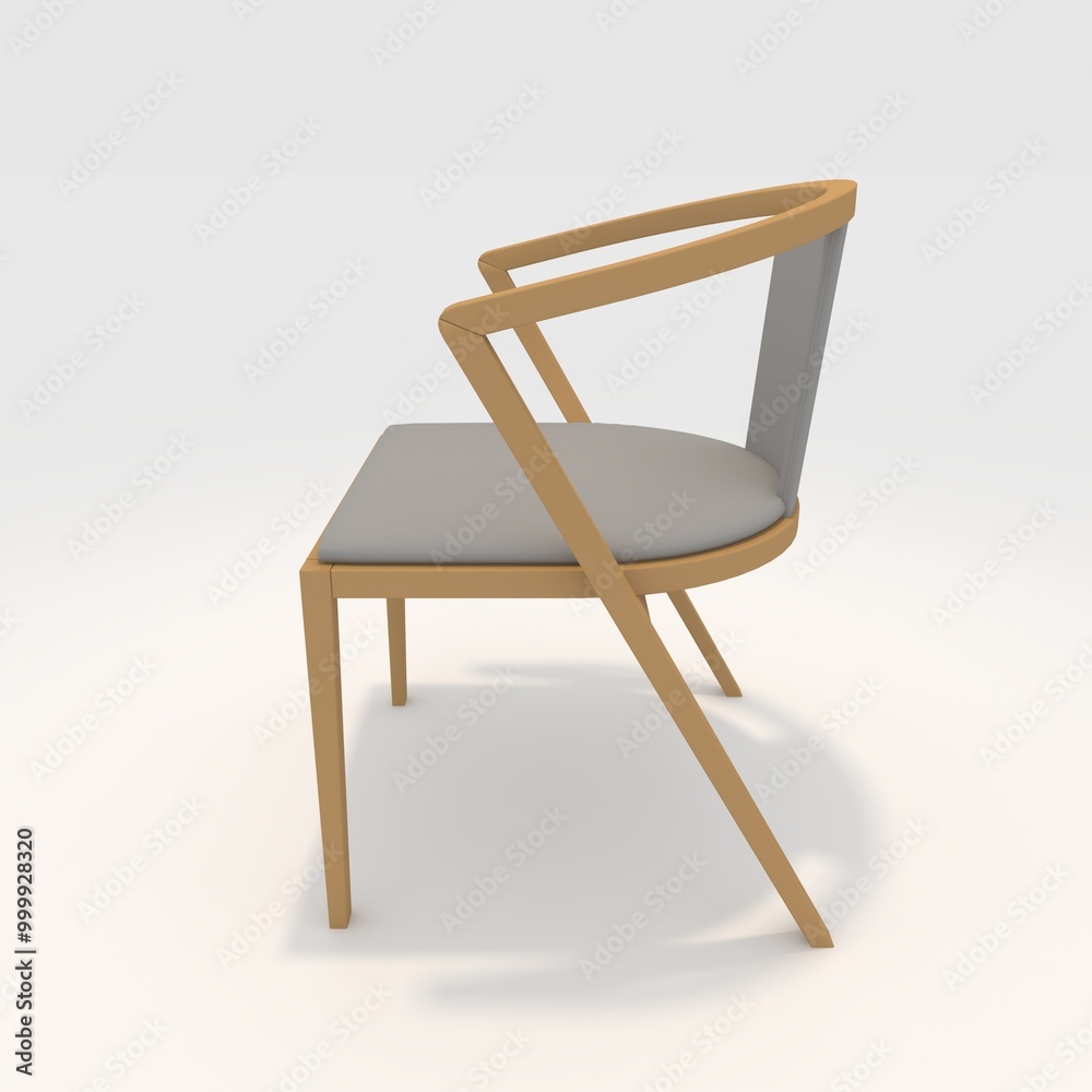3d render armchair design element. Furniture Collection