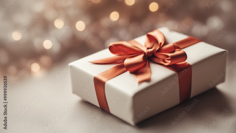 gift box with red ribbon gift box with red ribbon