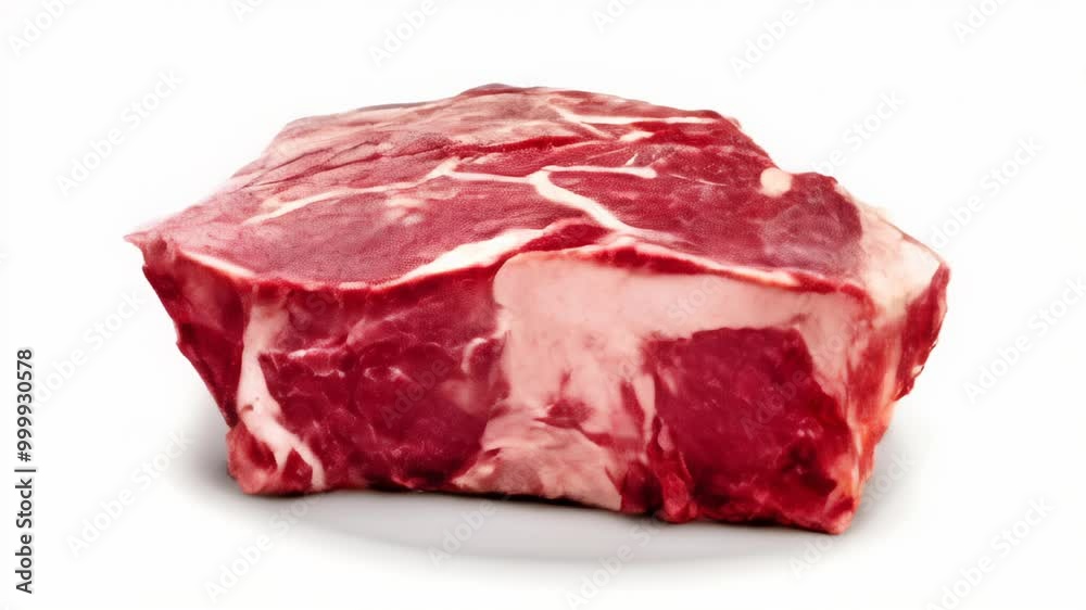 Deliciously marbled steak ready to grill Deliciously marbled steak ready to grill