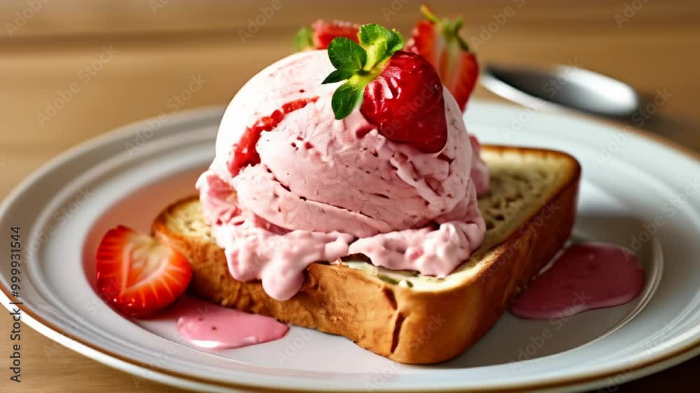 Delicious strawberry ice cream sandwich a sweet treat Delicious strawberry ice cream sandwich a sweet treat
