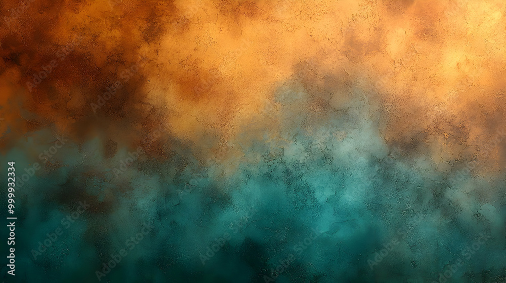 Obraz premium Abstract Texture with Golden and Teal Hues
