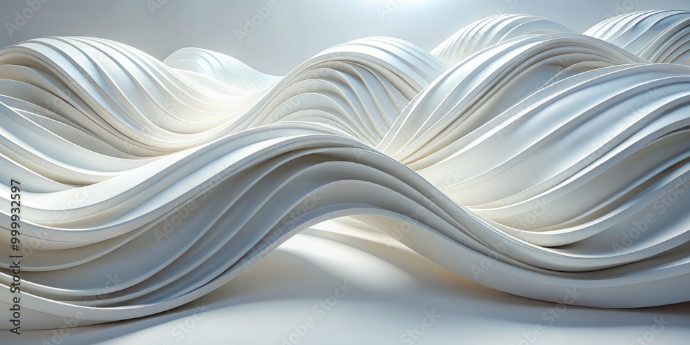 mesmerizing display of kinetic visual meditation, featuring sinuous white forms that modulate gracefully, creating serene and calming atmosphere mesmerizing display of kinetic visual meditation, featuring sinuous white forms that modulate gracefully, creating serene and calming atmosphere