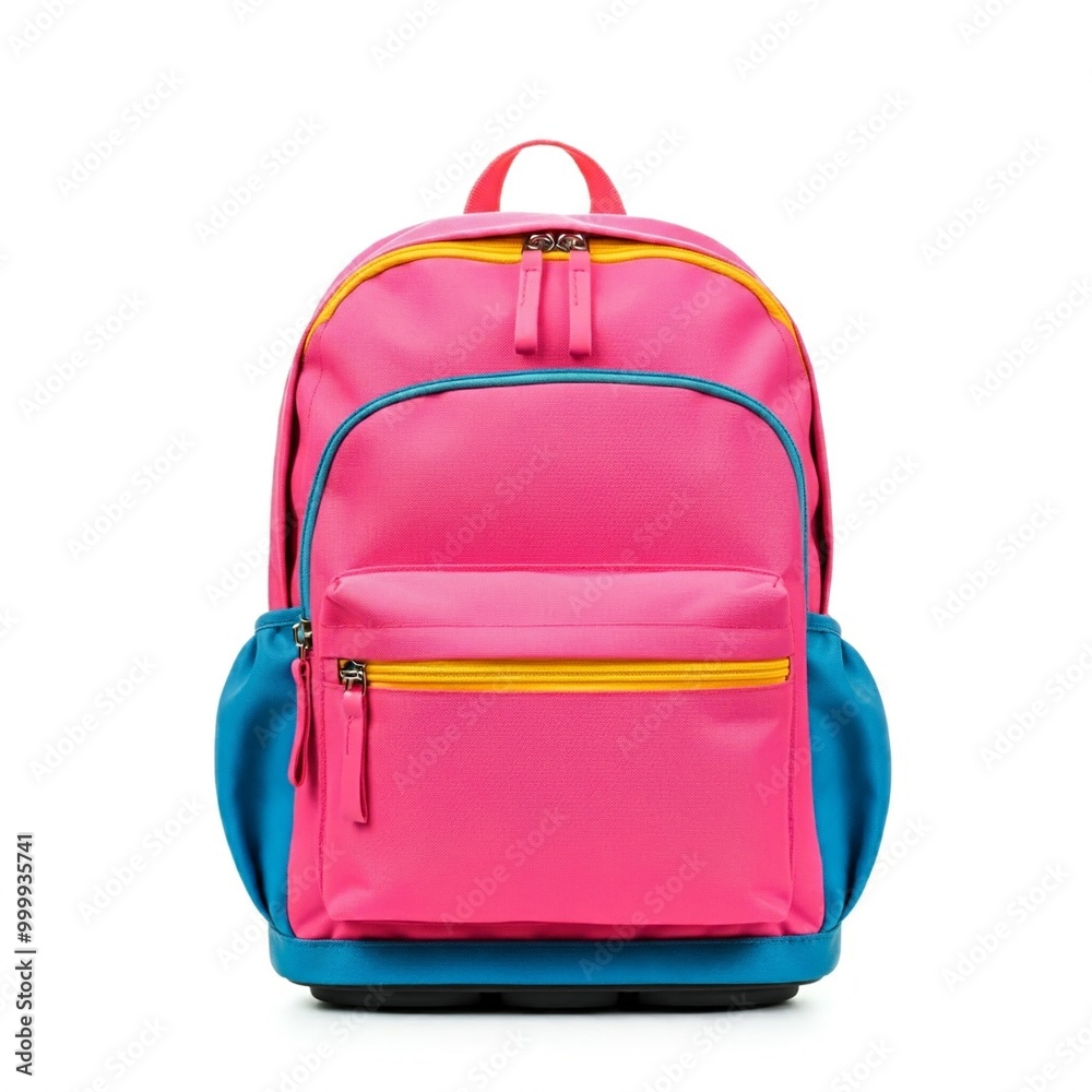 colorful school backback isolated on white colorful school backback isolated on white