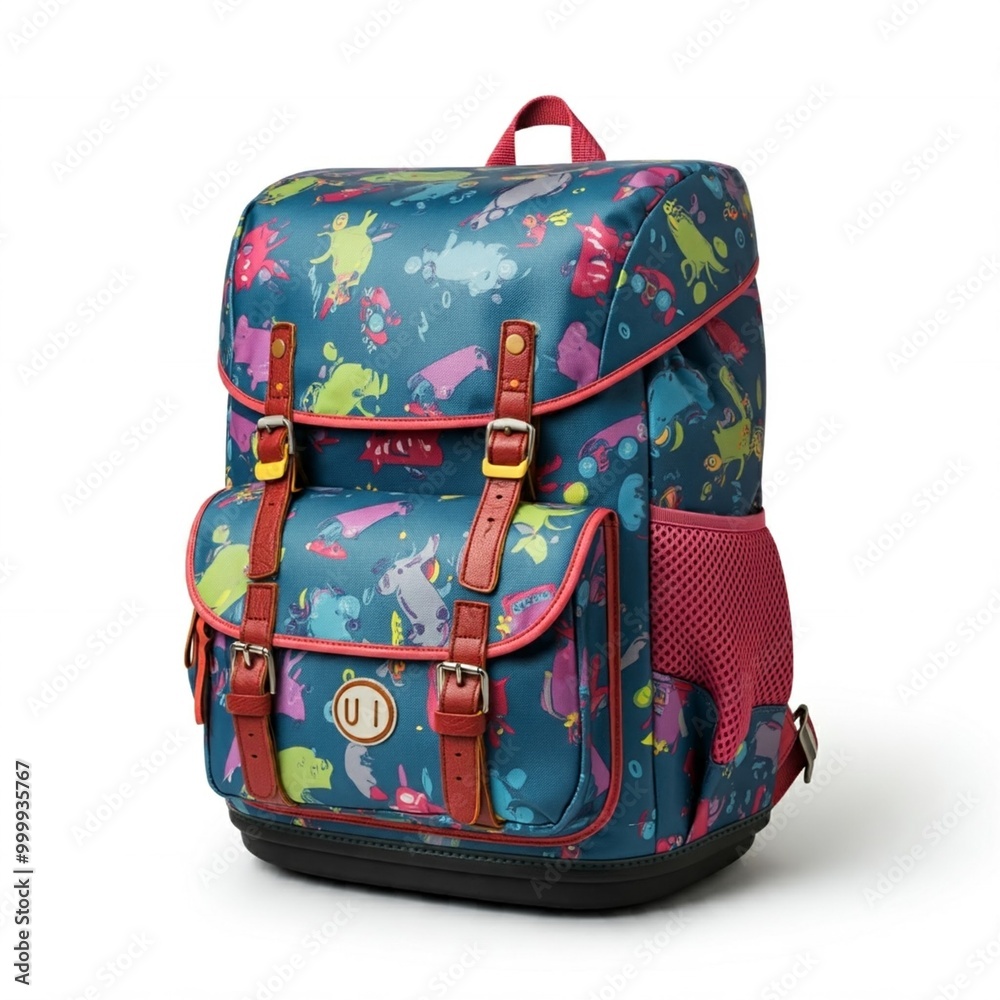 colorful school backback isolated on white colorful school backback isolated on white