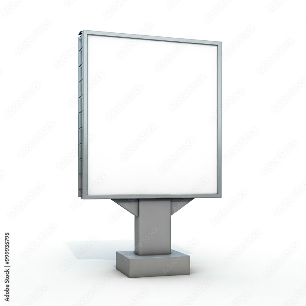 blank billboard isolated on white