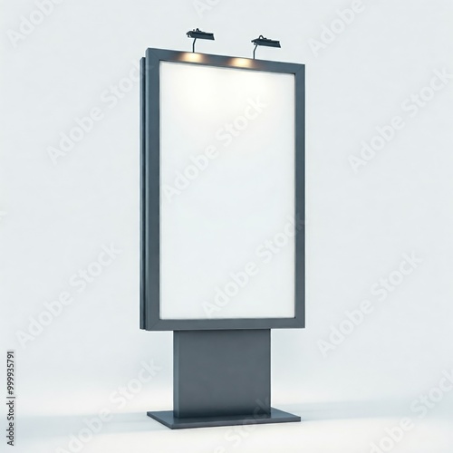 blank billboard isolated on white