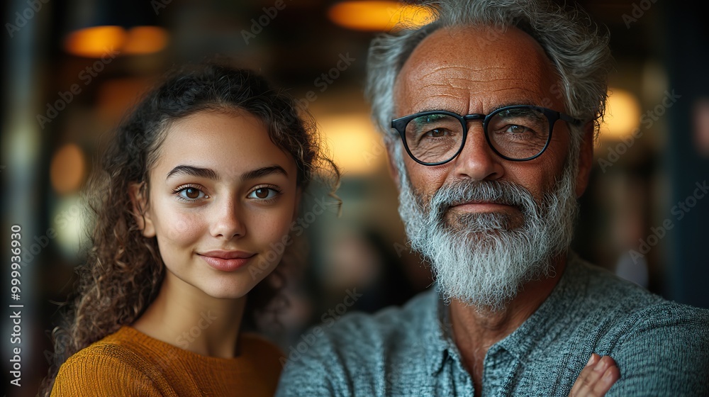 two colleagues in various age groups in office older manager as mentor for new female employee age diverse team concept two colleagues in various age groups in office older manager as mentor for new female employee age diverse team concept