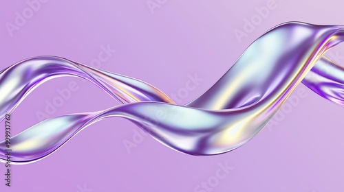 Liquid matte abstract wave. 3d rendering illustratiuon.