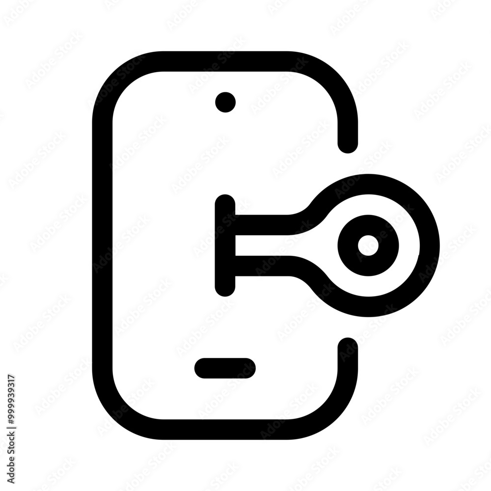 unlock mobile icon with line style, perfect for user interface projects unlock mobile icon with line style, perfect for user interface projects