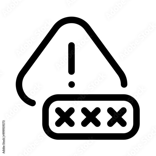 warning pass  icon with line style, perfect for user interface projects