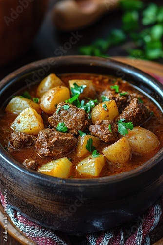 Alföldi gulyás: A regional variation of goulash from the Hungarian plains, featuring beef, potatoes, and paprika.