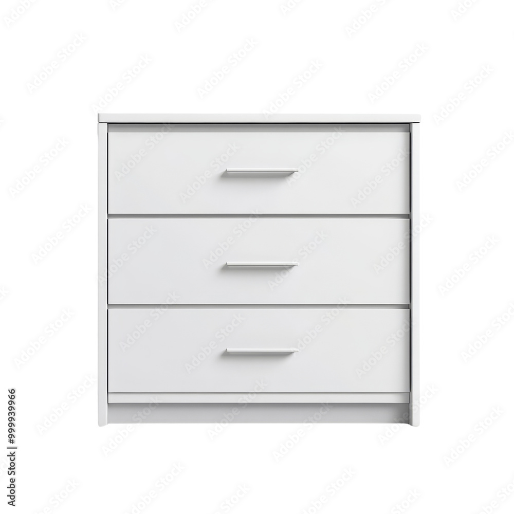 White Wooden Chest of Drawers isolated on transparent background. White Wooden Chest of Drawers isolated on transparent background.