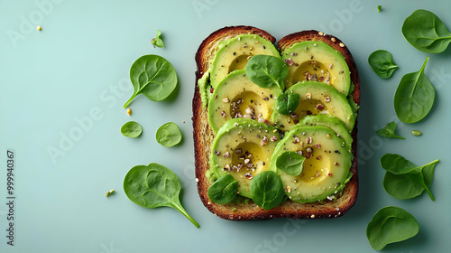 Avocado Toast with Spinach ...