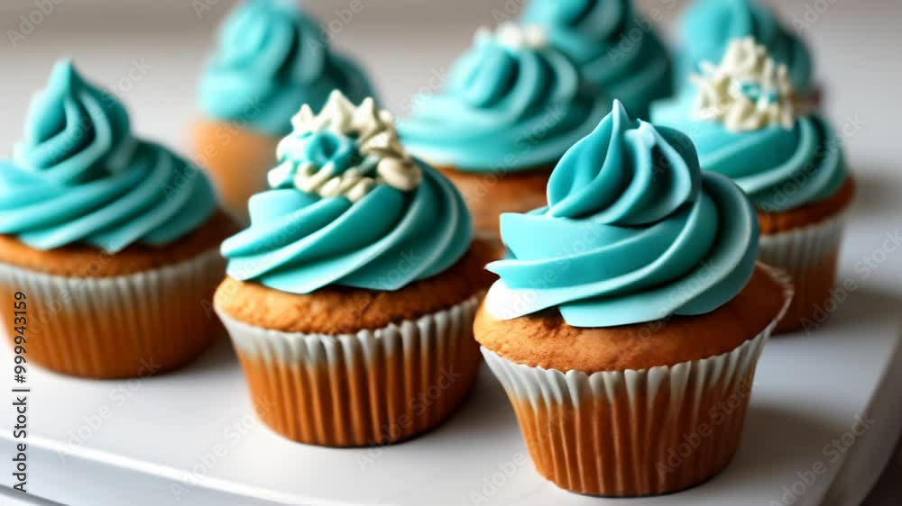 Deliciously frosted cupcakes ready for a celebration Deliciously frosted cupcakes ready for a celebration