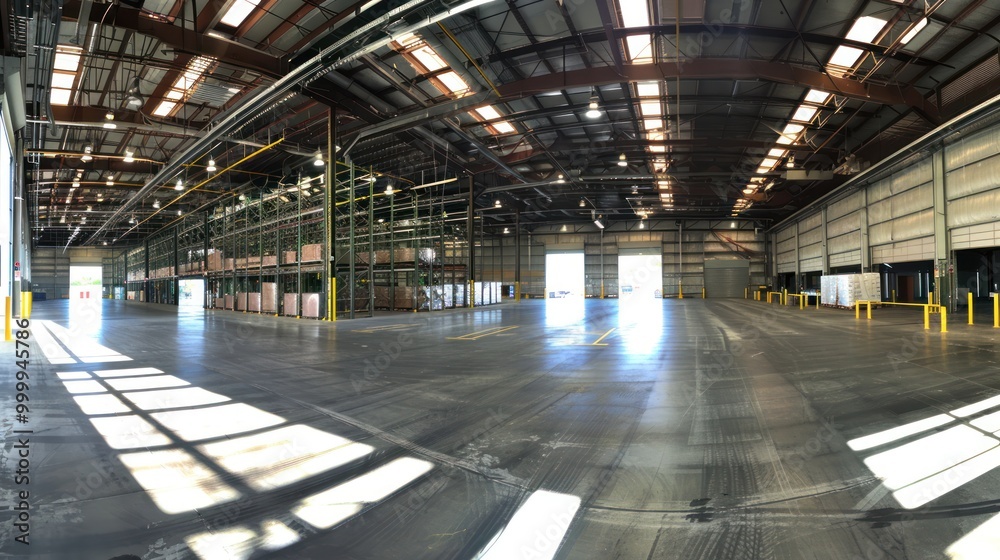 Empty Industrial Warehouse Interior Empty Industrial Warehouse Interior