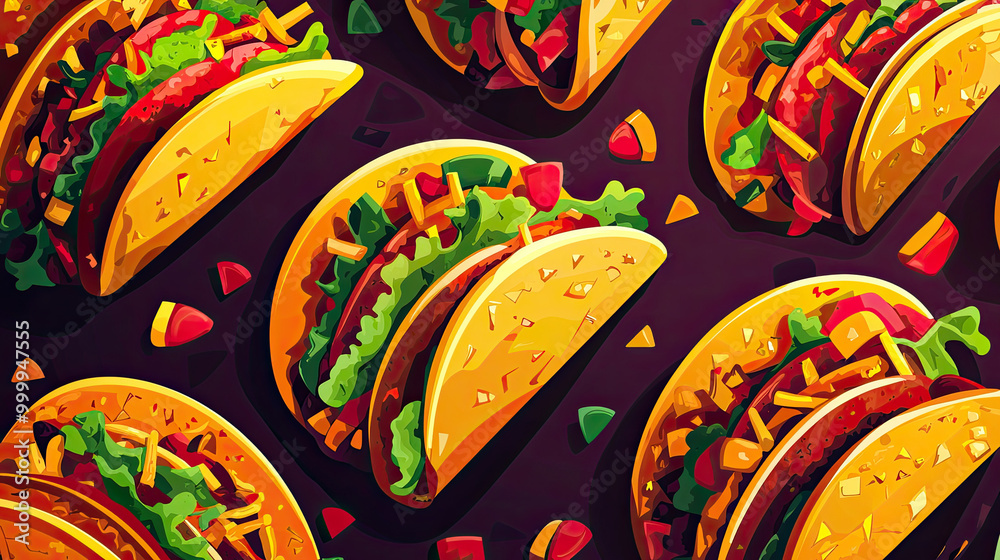 Vector foods background Vector foods background