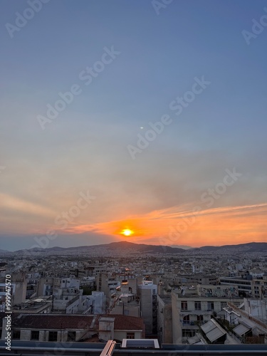 Sunset Skyline in Athens 