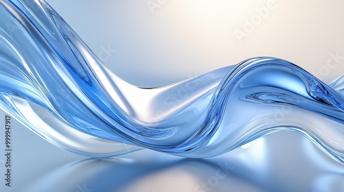 Wallpaper Mural Liquid matte abstract wave. 3d rendering illustratiuon. Torontodigital.ca