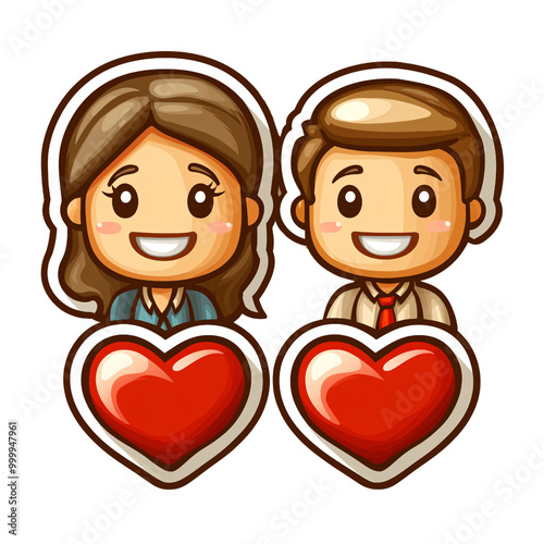 Cartoon of a cute child holding a heart symbol, perfect for Valentine's Day or love-themed designs transparent background