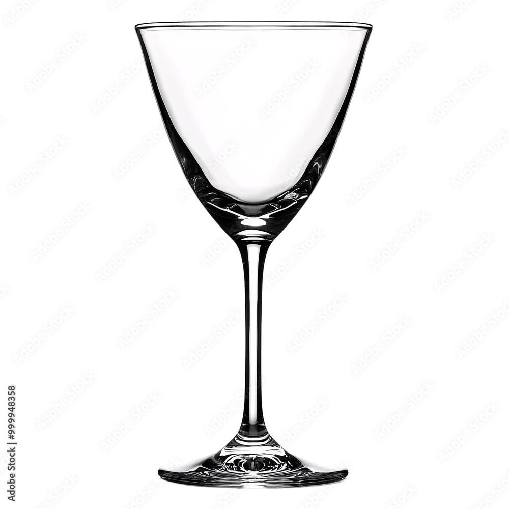Obraz premium Empty Glass Wineglass Stemware for Cocktails and Beverages transparent background