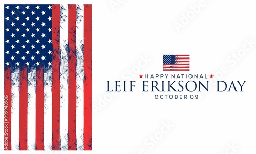 Happy Leif Erikson Day, social media post, posters, greeting cards. vektor background . photo